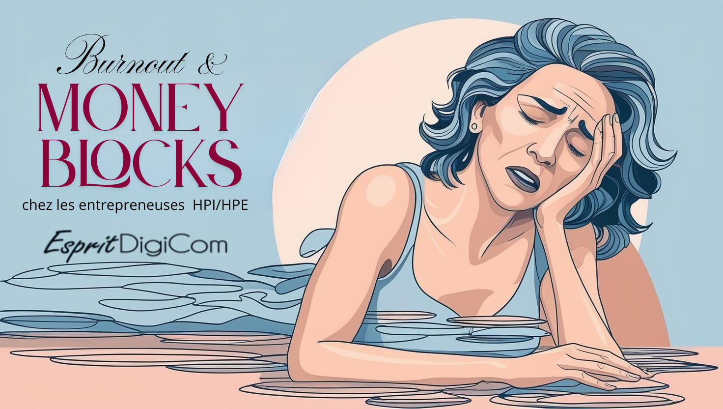 Burnout & Money Blocks chez les entrepreneuses HPI-HPE - EspritDigiCom
