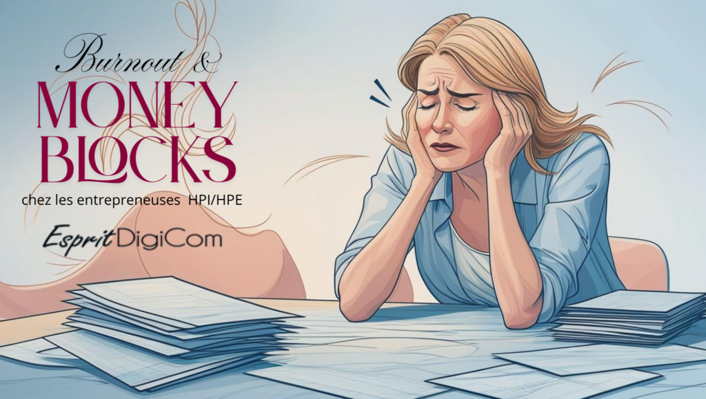 Burnout & Money Blocks chez les entrepreneuses HPI-HPE.