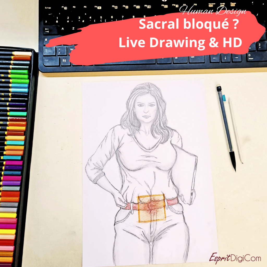 Live drawing Human Design sacral